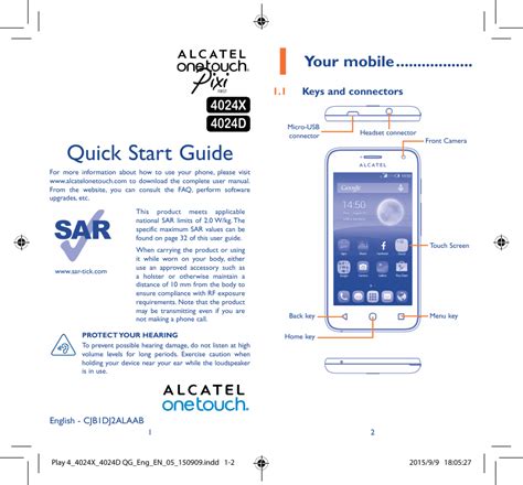 alcatel one touch operating instructions.